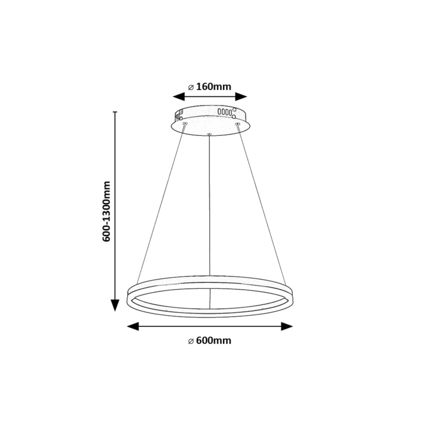 Rabalux - LED ljuskrona med textilsladd LED/35W/230V 3000/4000/6500K