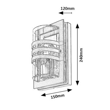 Rabalux - Vägglampa för utomhusbruk 1xE27/40W/230V IP44