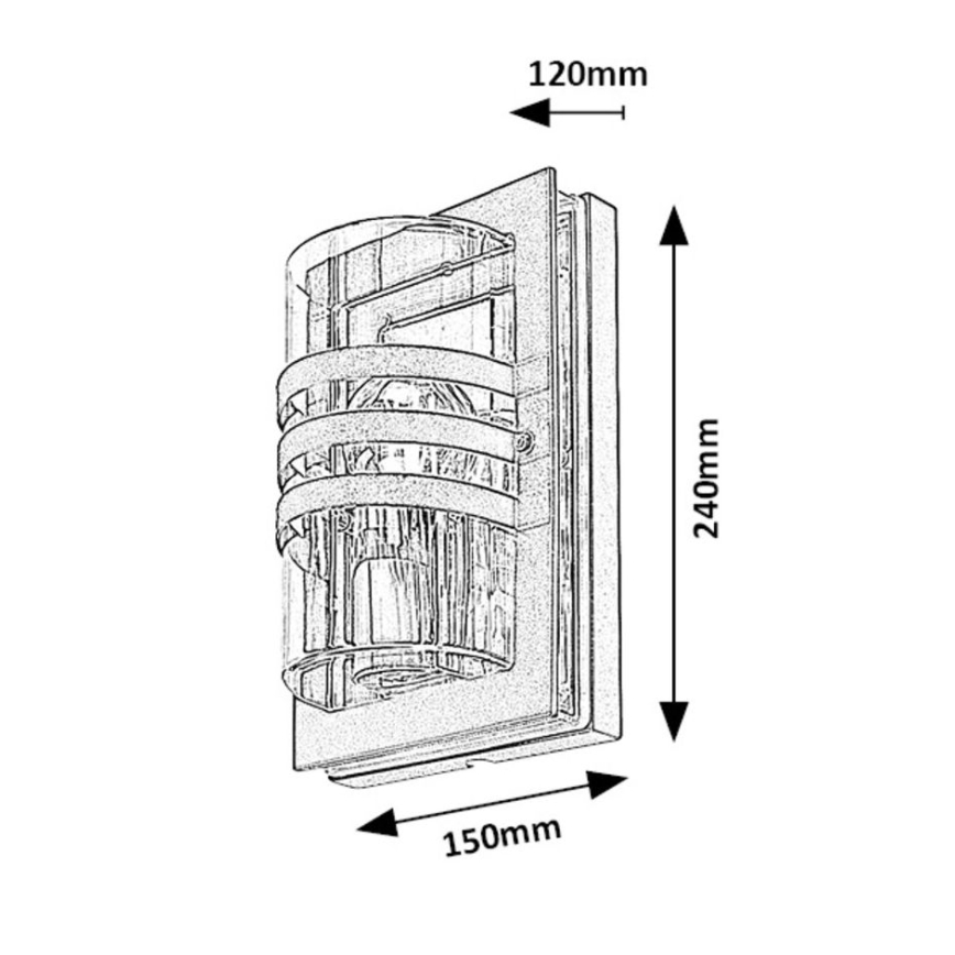 Rabalux - Vägglampa för utomhusbruk 1xE27/40W/230V IP44