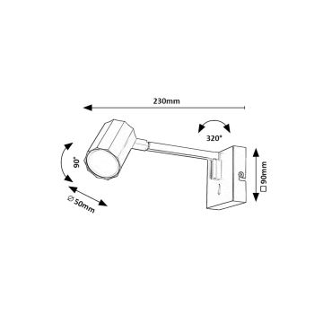 Rabalux - Vägglampa 1xGU10/5W/230V