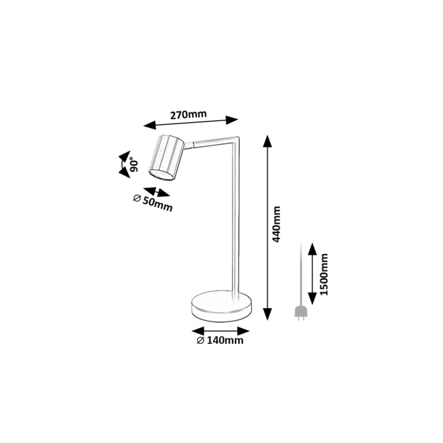 Rabalux - Bordslampa 1xGU10/5W/230V svart