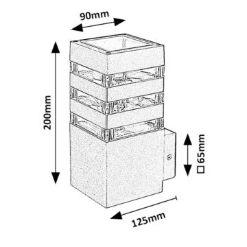 Rabalux - Vägglampa för utomhusbruk 1xE27/12W/230V IP44