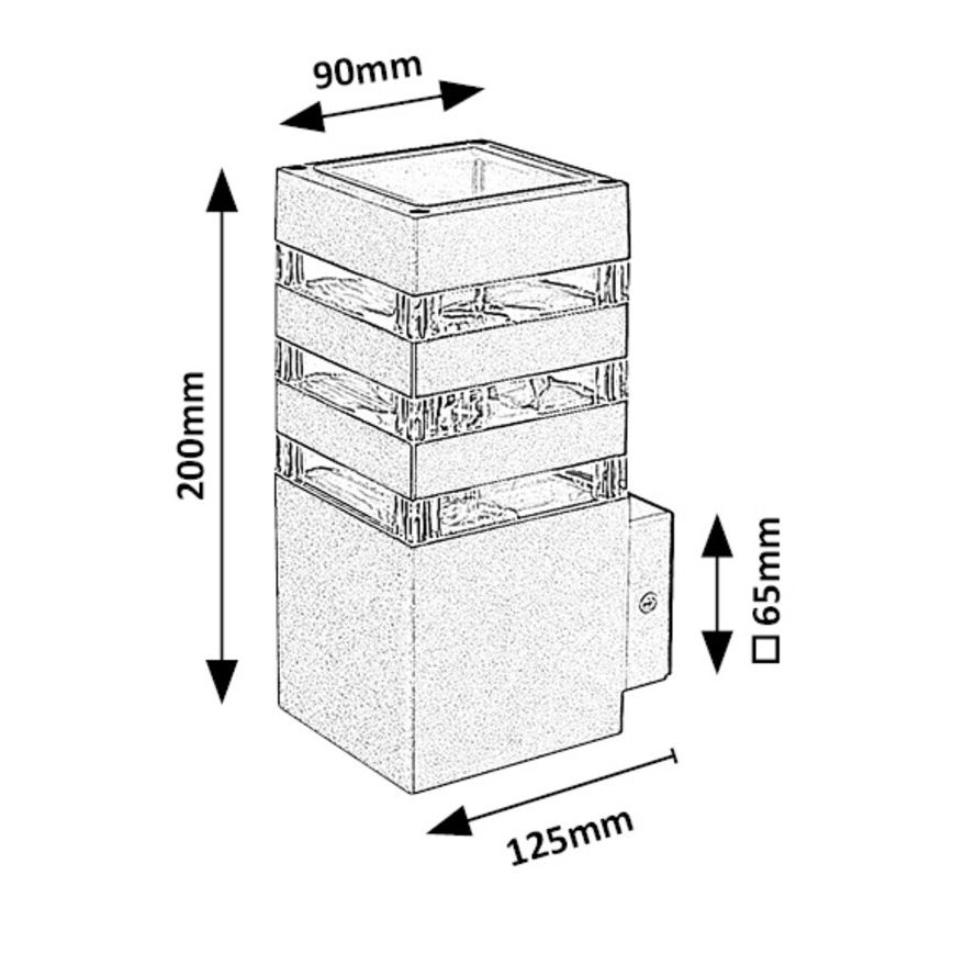 Rabalux - Vägglampa för utomhusbruk 1xE27/12W/230V IP44