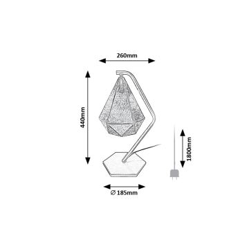 Rabalux - Bordslampa 1xE14/40W/230V guld/blå