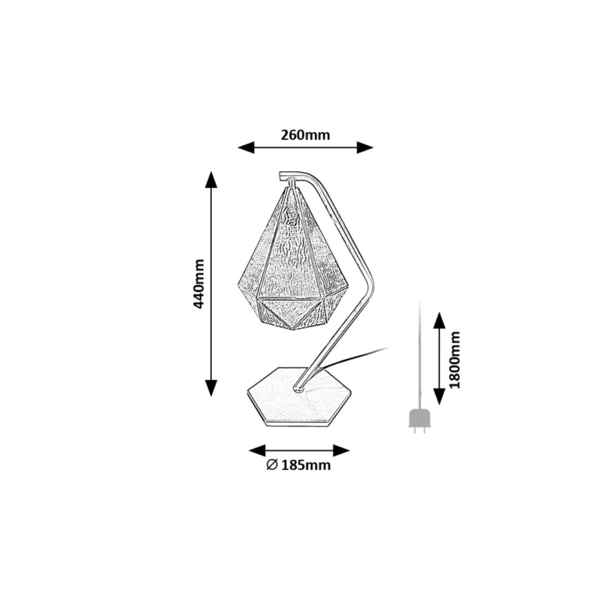 Rabalux - Bordslampa 1xE14/40W/230V guld