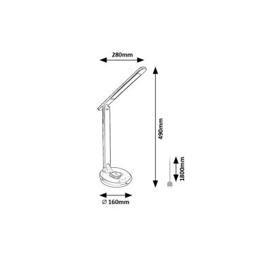 Rabalux - LED RGB Dimbar touch bordslampa LED/6W/230V 3000/4000/5000K svart