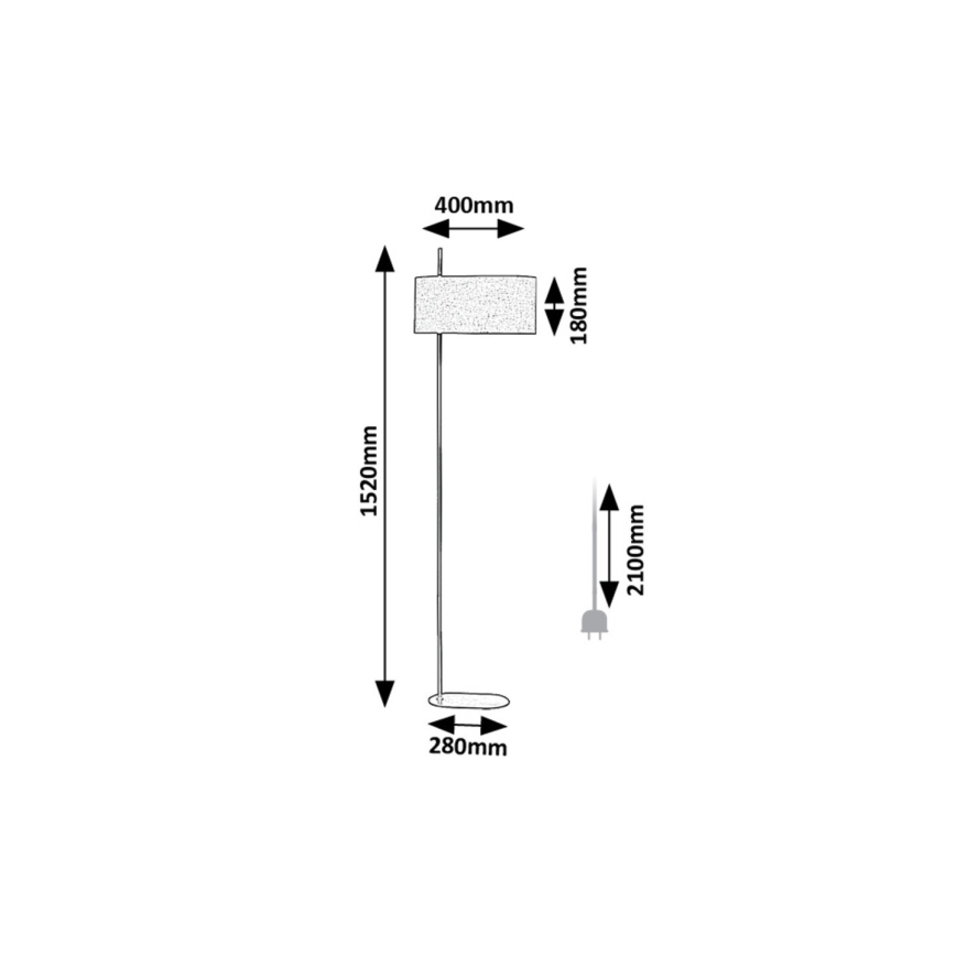 Rabalux - Golvlampa 1xE27/40W/230V