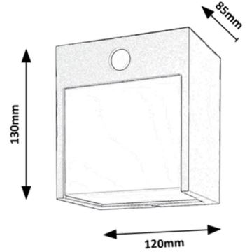 Rabalux - LED Utomhus väggbelysning med sensor LED/12W/230V white IP44