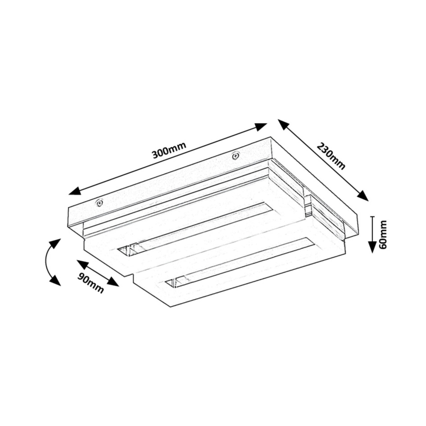 Rabalux - LED taklampa för badrum LED/24W/230V 4000K IP44