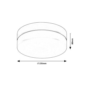 Rabalux - LED taklampa för badrum LED/15W/230V IP44 4000K diameter 23 cm svart