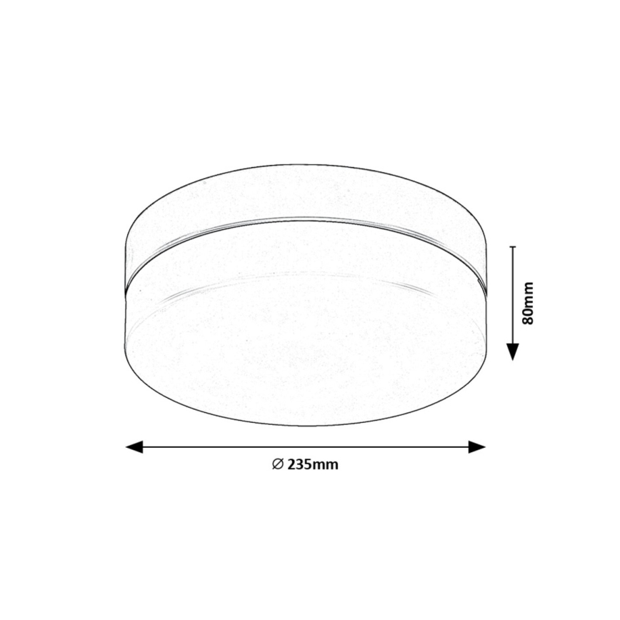 Rabalux - LED taklampa för badrum LED/15W/230V IP44 4000K diameter 23 cm svart