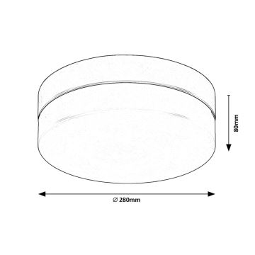 Rabalux - LED taklampa för badrum LED/18W/230V IP44 4000K diameter 28 cm svart