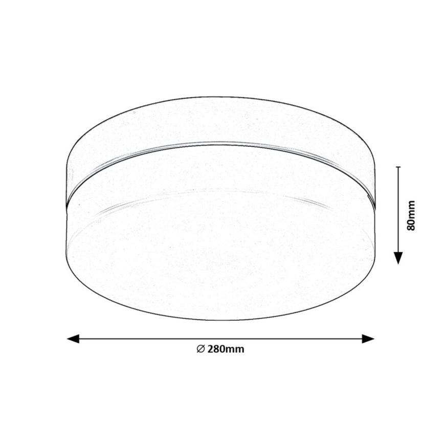 Rabalux - LED taklampa för badrum LED/18W/230V IP44 4000K diameter 28 cm svart