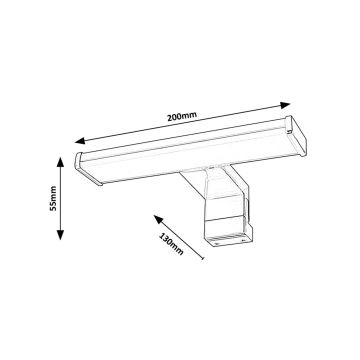 Rabalux - Badrumsspegel med LED-belysning LED/4W/230V IP44