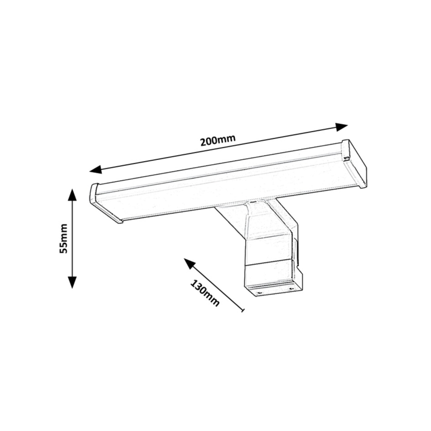 Rabalux - Badrumsspegel med LED-belysning LED/4W/230V IP44