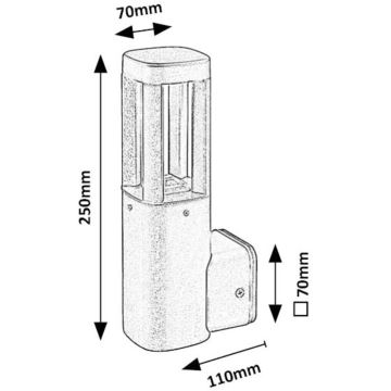 Rabalux - LED vägglampa för utomhusbruk LED/7W/230V IP54 antracit