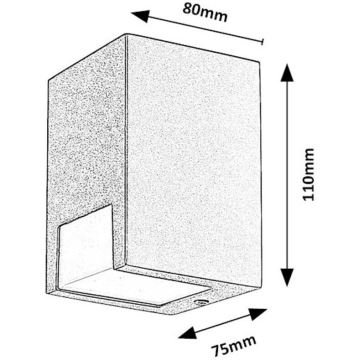 Rabalux - Vägglampa för utomhusbruk 1xGU10/7W/230V IP44 svart