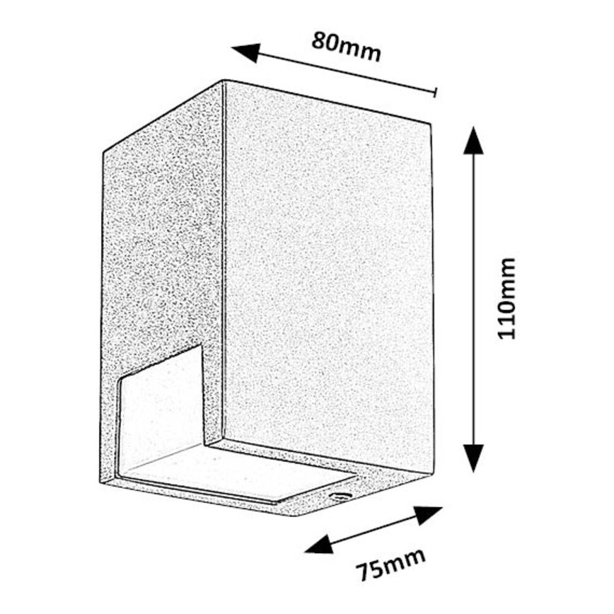 Rabalux - Vägglampa för utomhusbruk 1xGU10/7W/230V IP44 svart