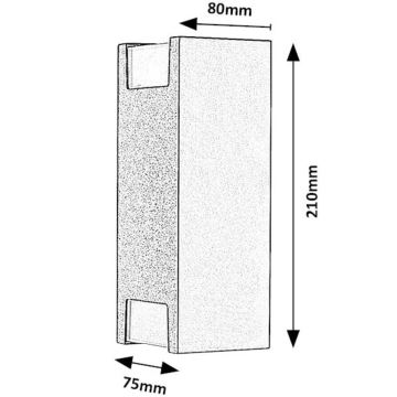 Rabalux - Vägglampa för utomhusbruk 2xGU10/7W/230V IP44 svart