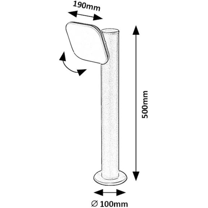 Rabalux - LED Utomhus flexible lampa LED/12W/230V IP44 50 cm svart