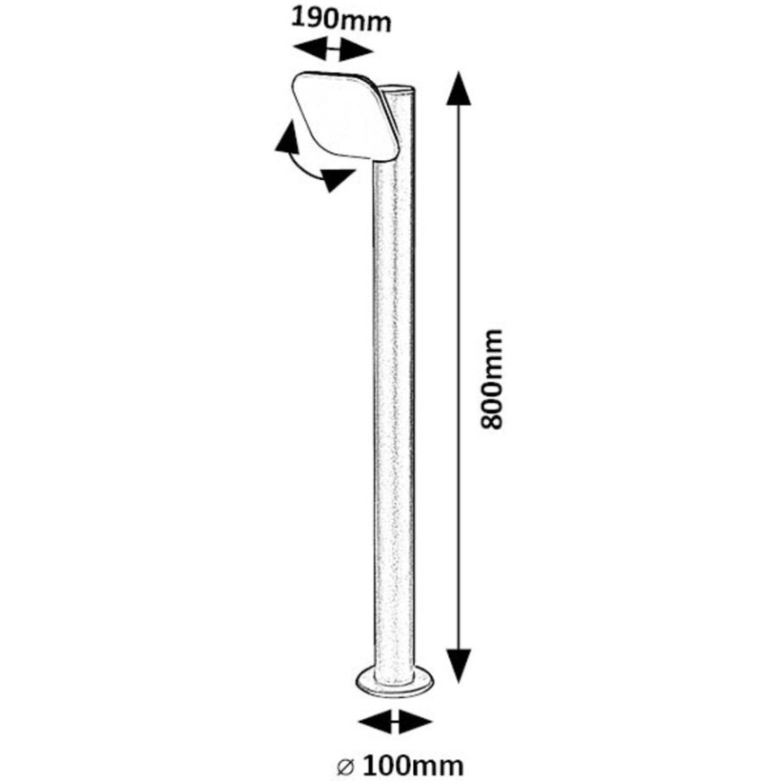 Rabalux - LED Utomhus flexible lampa LED/12W/230V IP44 80 cm svart