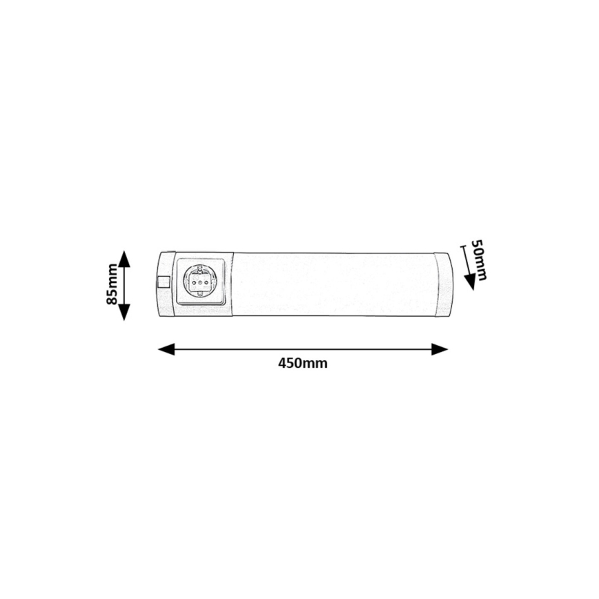 Rabalux - LED lampa för undersidan av köksskåp med en låda LED/5W/230V 4000K matt krom