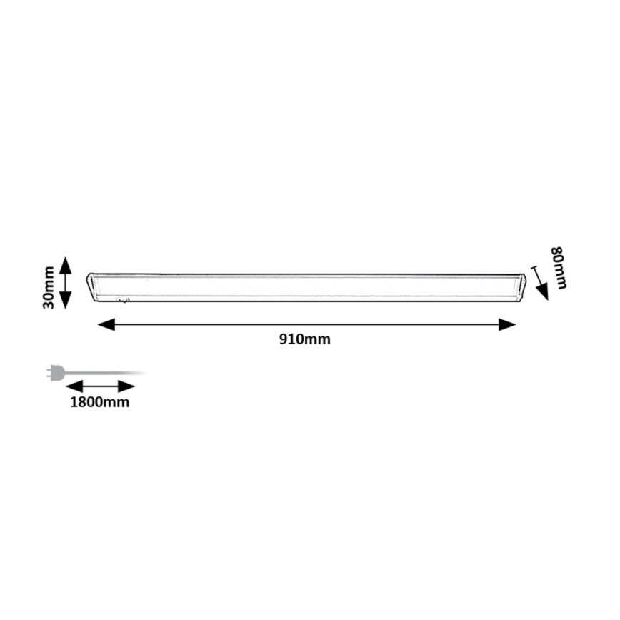 Rabalux - LED lampa för undersidan av köksskåp LED/15W/230V 4000K 91 cm vit