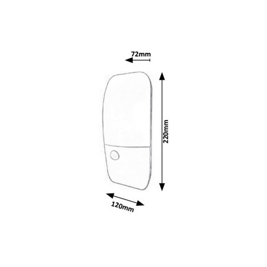 Rabalux 7997 - LED Utomhus Väggbelysning med sensor LED/11W/230V IP54