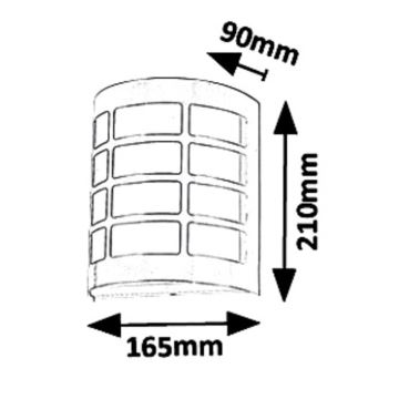 Rabalux 8799 - Utomhus Väggbelysning SEVILLA 1xE27/11W/230V IP44