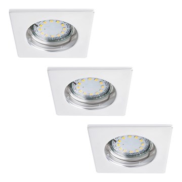 Rabalux - KIT 3x Infälld LED badrumsbelysning 1xGU10/3W/230V IP44