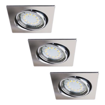 Rabalux - KIT 3x LED infälld belysning 3xGU10/3W/230V IP40