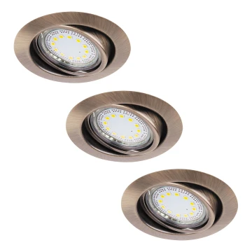 Rabalux - KIT 3xLED Infälld lampa 3xGU10/3W/230V IP40