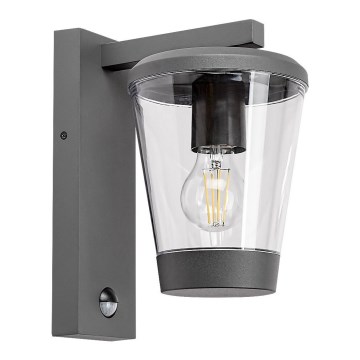 Rabalux - Vägglampa för utomhusbruk med en sensor 1xE27/40W/230V IP44