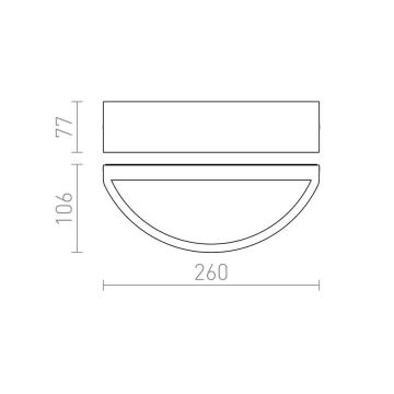 RED - Design Rendl - R10364 - Utomhus vägglampa  LESA 1xE27/26W/230V IP54