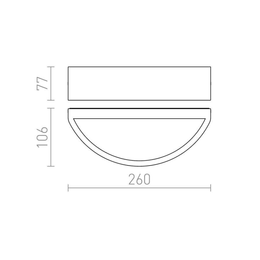 RED - Design Rendl - R10364 - Utomhus vägglampa  LESA 1xE27/26W/230V IP54