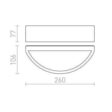 RED - Design Rendl - R10366 - Utomhus vägglampa  LESA 1xE27/26W/230V IP54