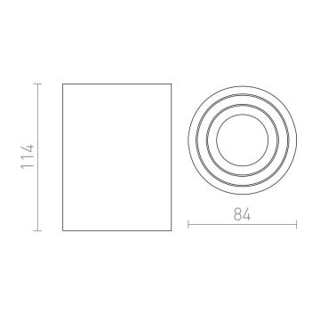 RED - Design Rendl - R12044 - Spotlight  MOMA 1xGU10/35W/230V vit 