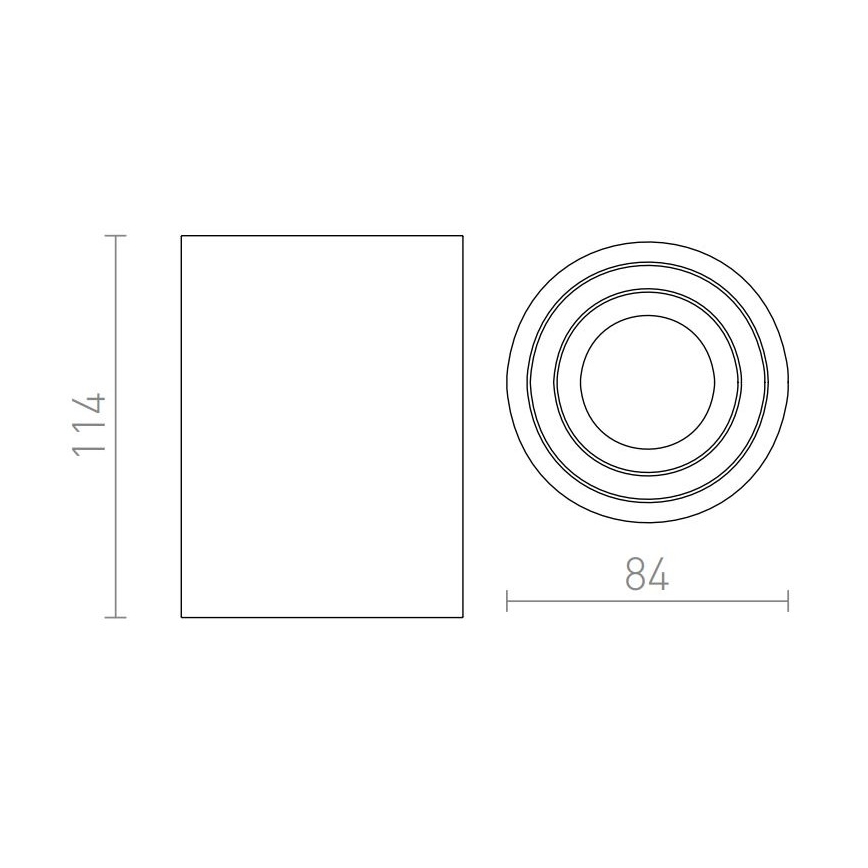 RED - Design Rendl - R12044 - Spotlight  MOMA 1xGU10/35W/230V vit 