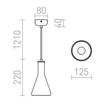 RED - Design Rendl - R12663 - Ljusskrona med upphängningsrem  PULIRE 1xE14/28W/230V