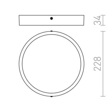 RED - Design Rendl - R12804 - LED taklampa HUE LED/24W/230V