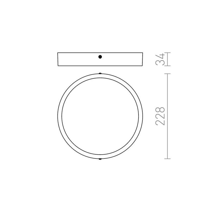 RED - Design Rendl - R12804 - LED taklampa HUE LED/24W/230V