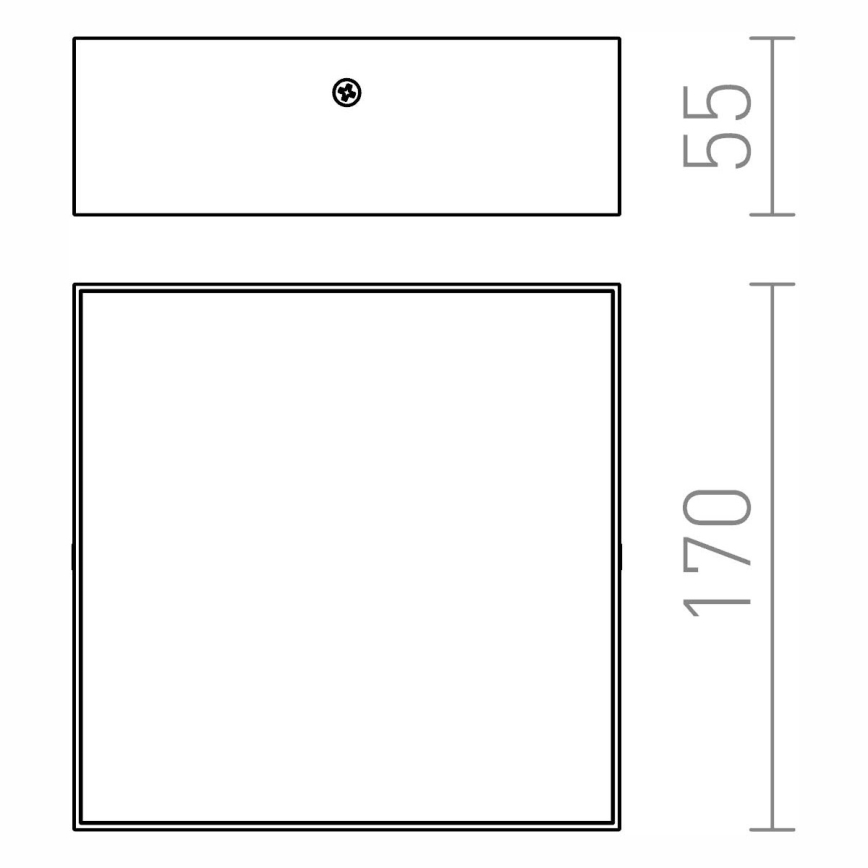 RED - Design Rendl - R12849 - LED taklampa LARISA LED/15W/230V svart