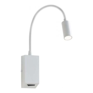 Redo 01-1193 - LED Flexibel liten lampa HELLO LED/3W/230V vit