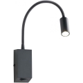 Redo 01-1194 - LED Flexibel liten lampa HELLO LED/3W/230V svart