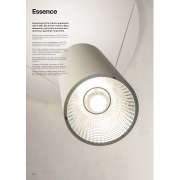 Redo 01-1971 - LED ljusreglerad ljuskrona på textilsladd ESSENCE LED/36W/230V CRI 90 3000K vit