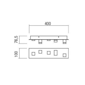 Redo 01-2012 - LED taklampa PIXEL LED/15W/230V 3000K 40x10 cm vit