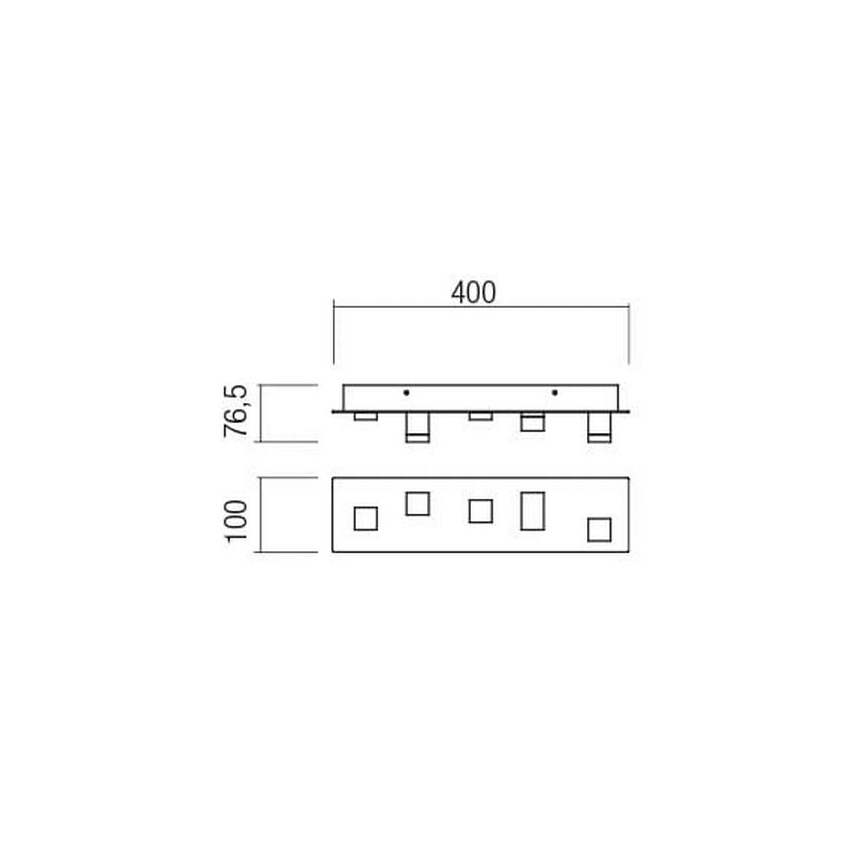 Redo 01-2012 - LED taklampa PIXEL LED/15W/230V 3000K 40x10 cm vit