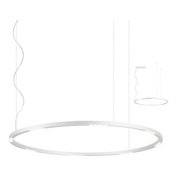 Redo 01-2208 - LED ljuskrona med textilsladd UNION LED/68W/230V CRI 90 3000K diameter 120 cm vit