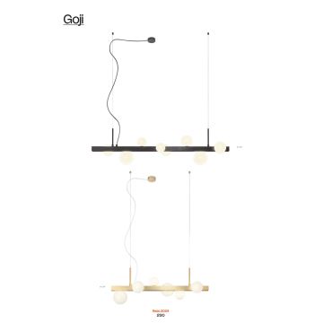 Redo 01-2375 - Ljuskrona med textilsladd GOJI 6xG9/28W/230V svart