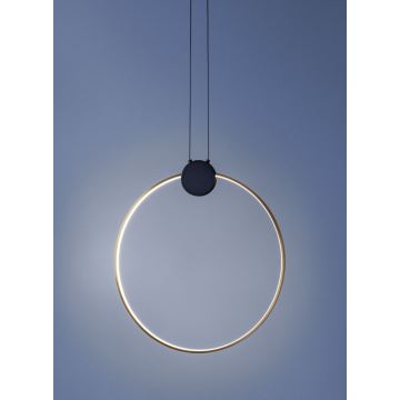 Redo 01-3106 - LED ljuskrona med textilsladd ATOM LED/11W/230V diameter 40 cm